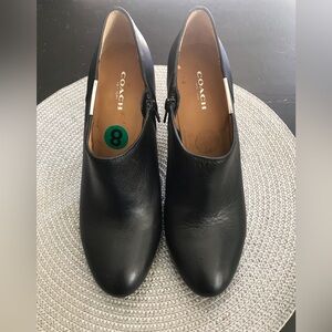 Black Coach Ankle Boots Size 8. Never worn.